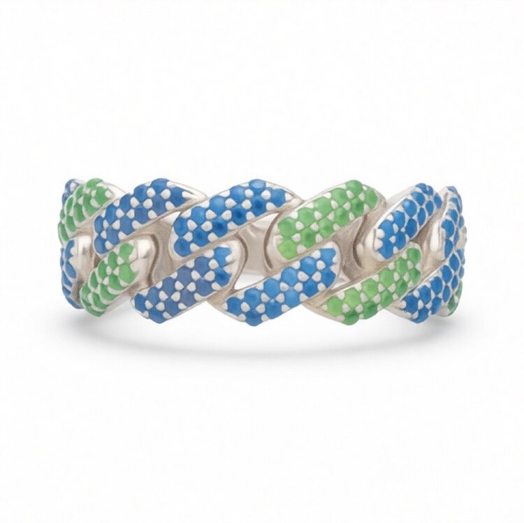 Каблучка Rainbow з фіанітами DM4262-1-3CR