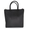 Жіноча Італійська сумка Ripani із фактурної шкіри чорного кольору