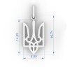 Подвеска «Тризуб» из красного золота 124942400