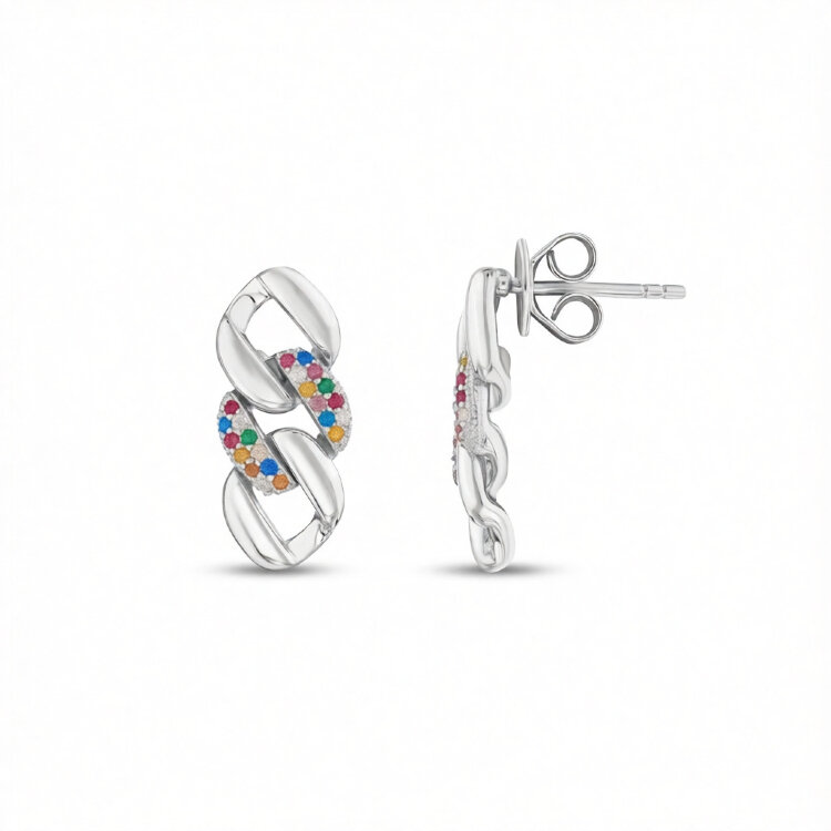 Сережки Rainbow з фіанітами DM4262-2-7CE