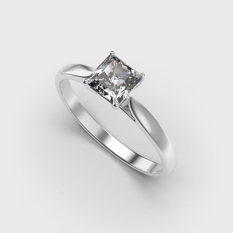 Каблучка у білому золоті, з діамантом 248061121