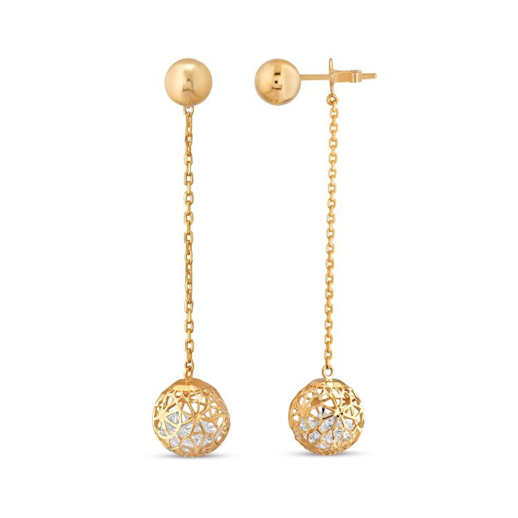 Сережки Bigo з фіанітами BGE000015-01 Сережки Bigo з фіанітами BGE000015-01