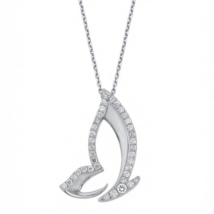 Кольє Chicky з емаллю та діамантами AKL02525-W