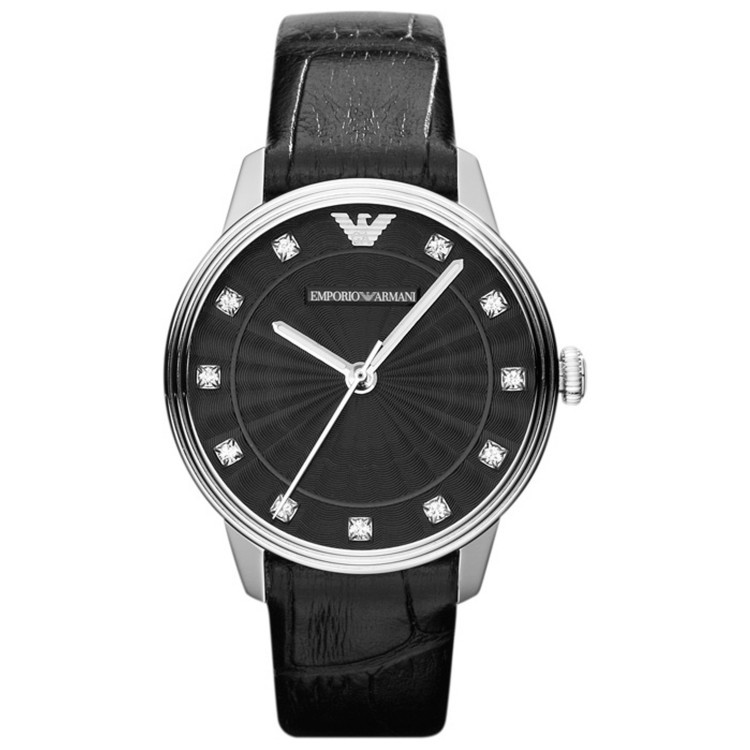 Годинник Emporio Armani чорного кольору