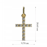 Крестик з червоного золота, з діамантами 16842421