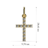 Крестик з червоного золота, з діамантами 16842421