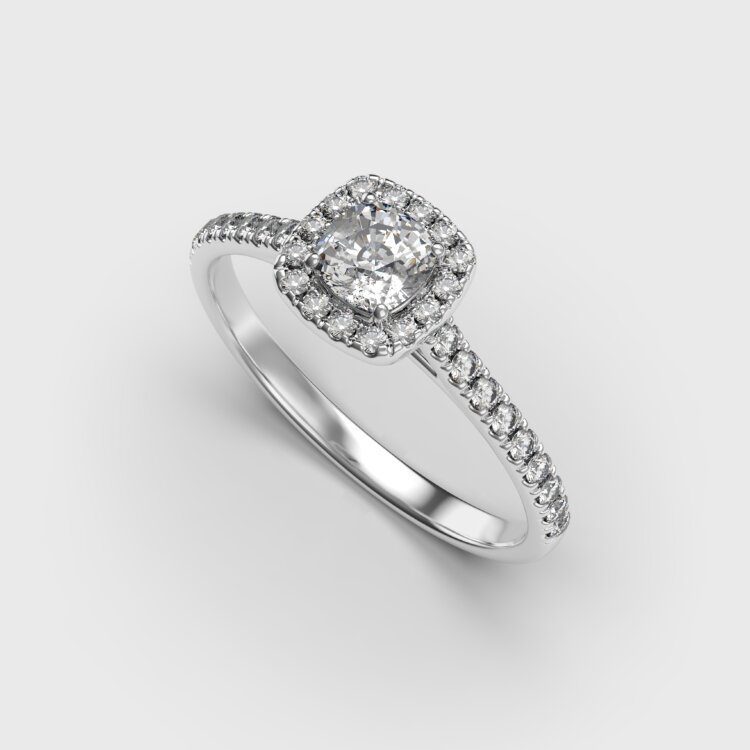 Каблучка у білому золоті, з діамантами 246821121