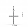 Хрестик з білого золота, з діамантами 18171121