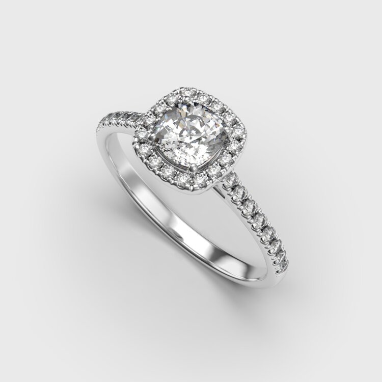 Каблучка у білому золоті, з діамантами 246831121 Каблучка у білому золоті, з діамантами 246831121