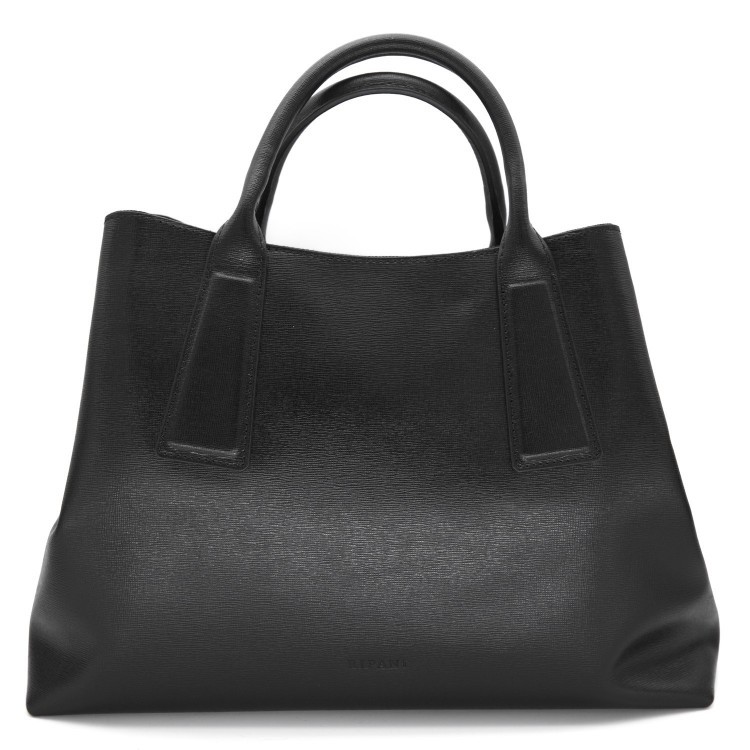 Жіноча Італійська сумка Ripani з натуральної шкіри чорного кольору