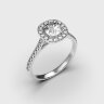 Каблучка у білому золоті, з діамантами 246811121 Каблучка у білому золоті, з діамантами 246811121