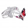 Кольцо Roberto Bravo Monarch Butterfly с эмалью и фианитами