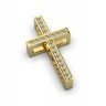Хрестик «Міні» з червоного золота, з діамантами 16552421