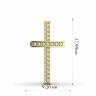 Хрестик «Міні» з червоного золота, з діамантами 16552421