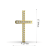 Хрестик «Міні» з червоного золота, з діамантами 16552421