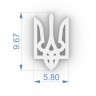 Сережки Герб України «Тризуб» з червоного золота 326202400