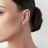 Серьги-трансформеры из белого золота с бриллиантами 327271121