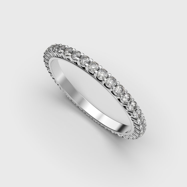 Каблучка у білому золоті, з діамантами 236851121 Каблучка у білому золоті, з діамантами 236851121