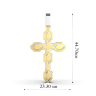 Хрестик з комбінованого золота 11682400