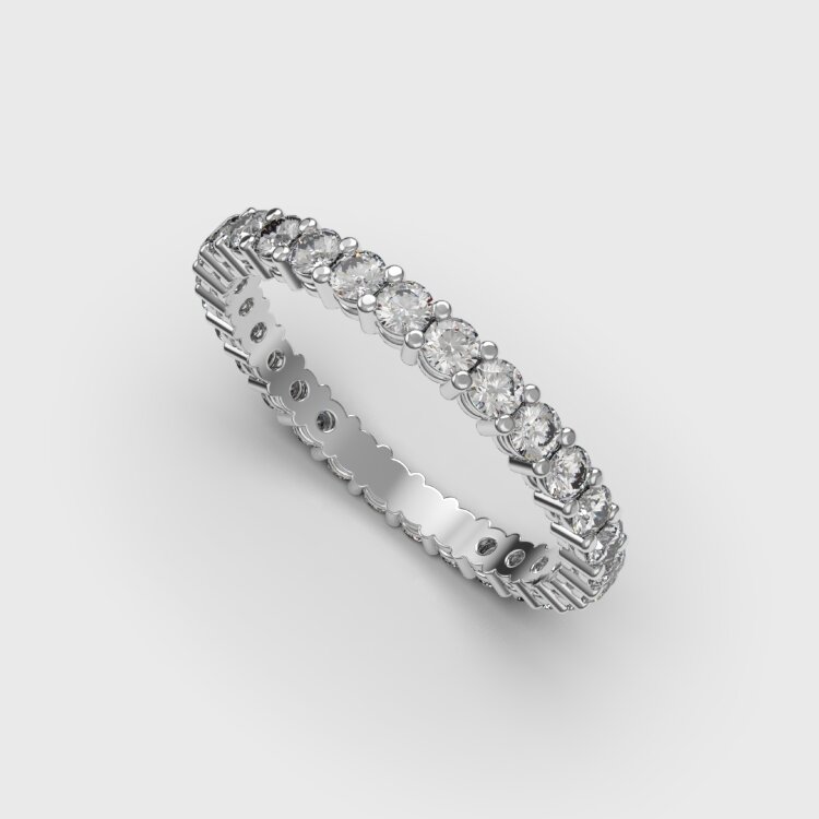 Каблучка у білому золоті, з діамантами 247111121