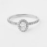 Каблучка з білого золота, з діамантами 239671121