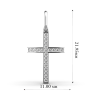 Хрестик із білого золота, з діамантами 12261121