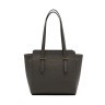 Жіноча сумка із натуральної шкіри сірого кольору Facebag