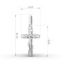 Крест &quot;Розп&#39;яття&quot; з комбінованого золота 129772400
