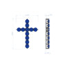 Кольє «Хрестик» у білому золоті, з діамантами 747091121 Кольє «Хрестик» у білому золоті, з діамантами 747091121