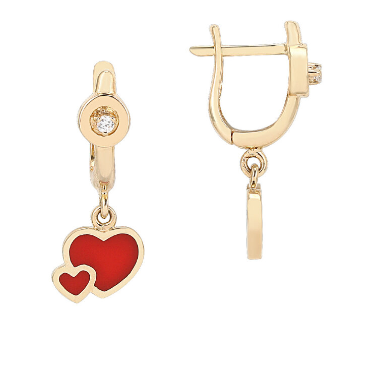 Сережки Totiti з емаллю та діамантами TTE000009-01