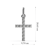 Хрестик з білого золота, з діамантами 16831121