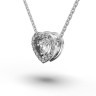 Кольє «Серце» з білого золота, з діамантами 735751121