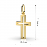 Крестик з червоного золота 19872400