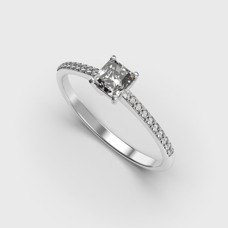 Каблучка у білому золоті, з діамантами 245691121 Каблучка у білому золоті, з діамантами 245691121