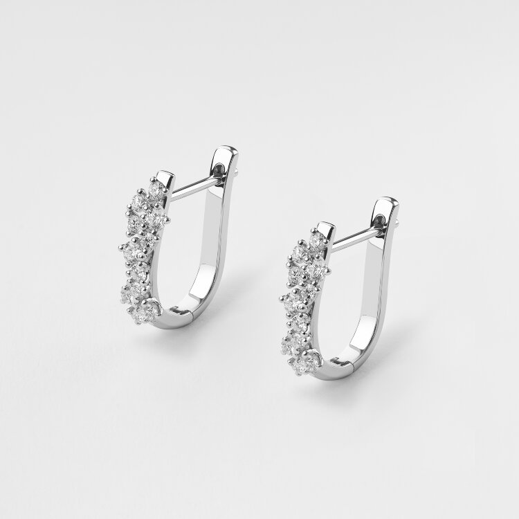 Сережки у білому золоті, з діамантами 347911121