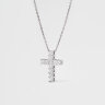 Кольє «Хрестик» з білого золота, з діамантами 747681121 Кольє «Хрестик» з білого золота, з діамантами 747681121