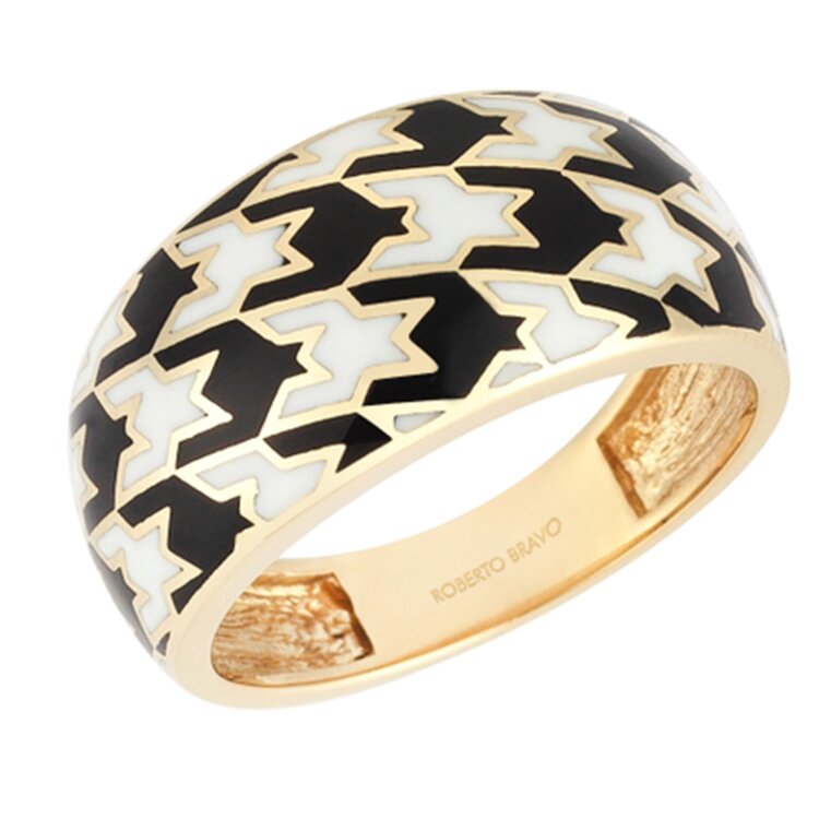 Каблучка Pied de Poule з емаллю PPR000028-00 Каблучка Pied de Poule з емаллю PPR000028-00