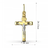 Крестик &quot;Дитячий&quot; з комбінованого золота 11332200