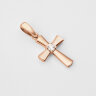 Хрестик з червоного золота, з діамантом 116972421 Хрестик з червоного золота, з діамантом 116972421