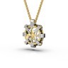 Підвіска «Роза Вітрів» у комбінованому золоті, з діамантами 139541121