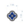 Сережки з білого золота, з діамантами 334281121