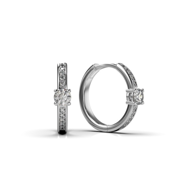 Сережки з білого золота, з діамантами 339681121