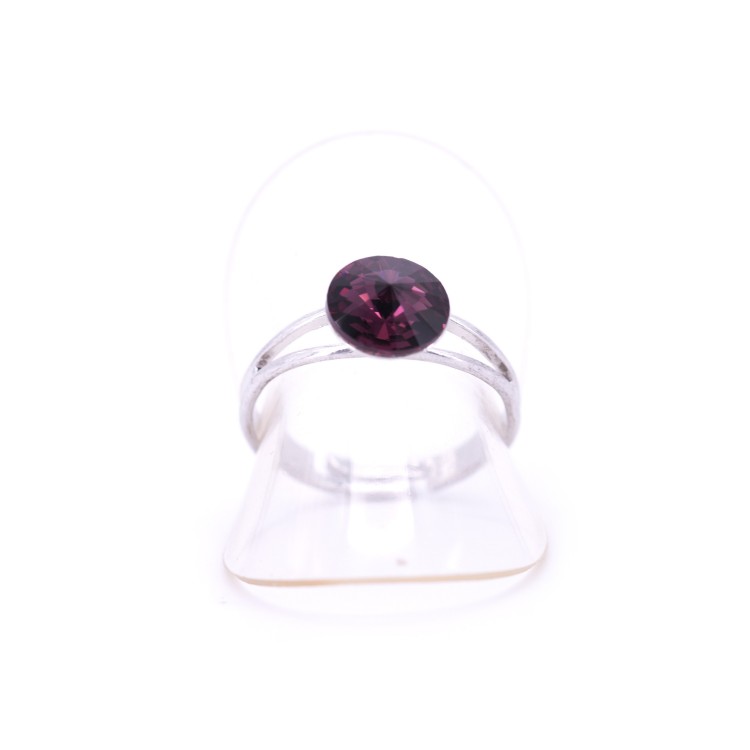 Женское кольцо из стали с кристаллами красного цвета Jablonec