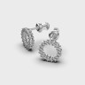 Серьги из белого золота с бриллиантами 342661121