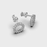 Серьги из белого золота с бриллиантами 342661121