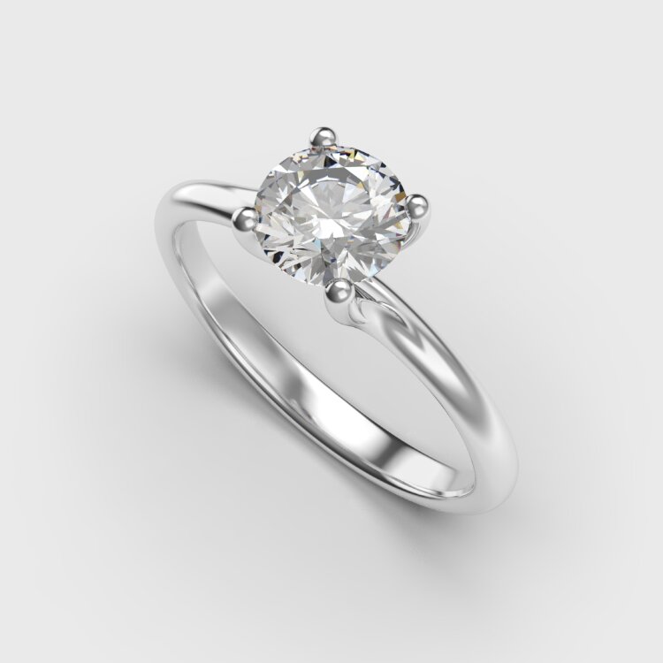 Каблучка у білому золоті, з діамантом 247941121