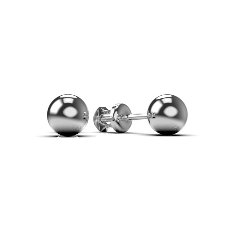 Серьги «Шарики» из белого золота 338061100
