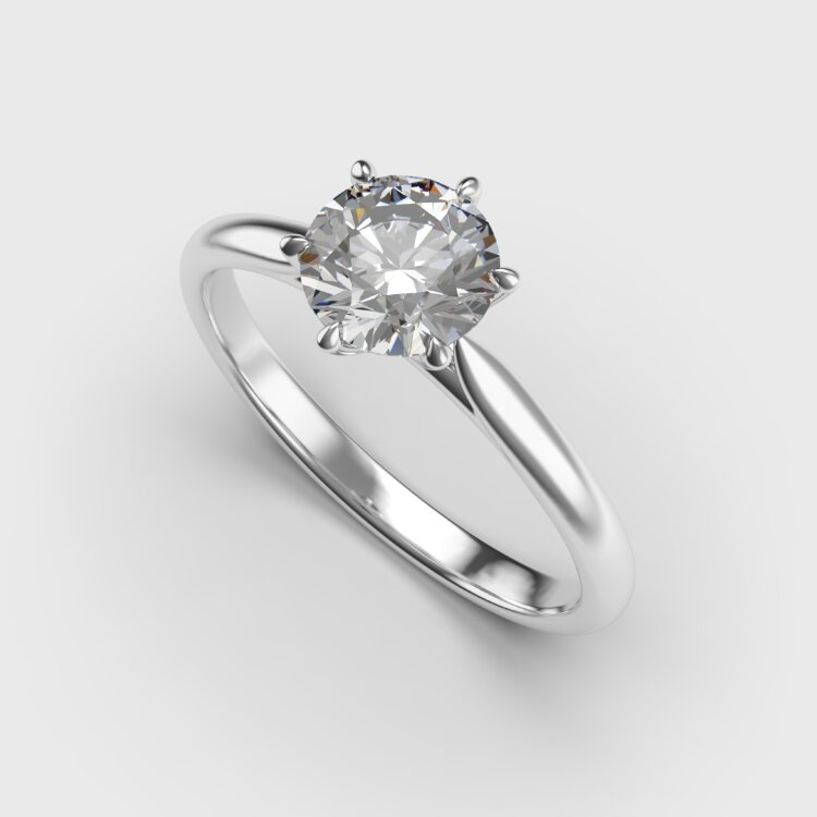 Каблучка у білому золоті, з діамантом 247951121