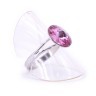 Женское кольцо из стали с кристаллами светло-фиолетового цвета Jablonec