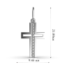 Хрестик з білого золота, з діамантами 16531121
